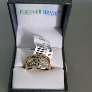 10 kt engagement ring set
